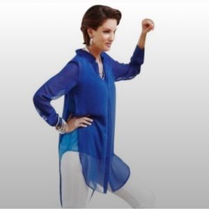 ❤️❤️ black label by chico's button down tunic  layer two color❤️❤️